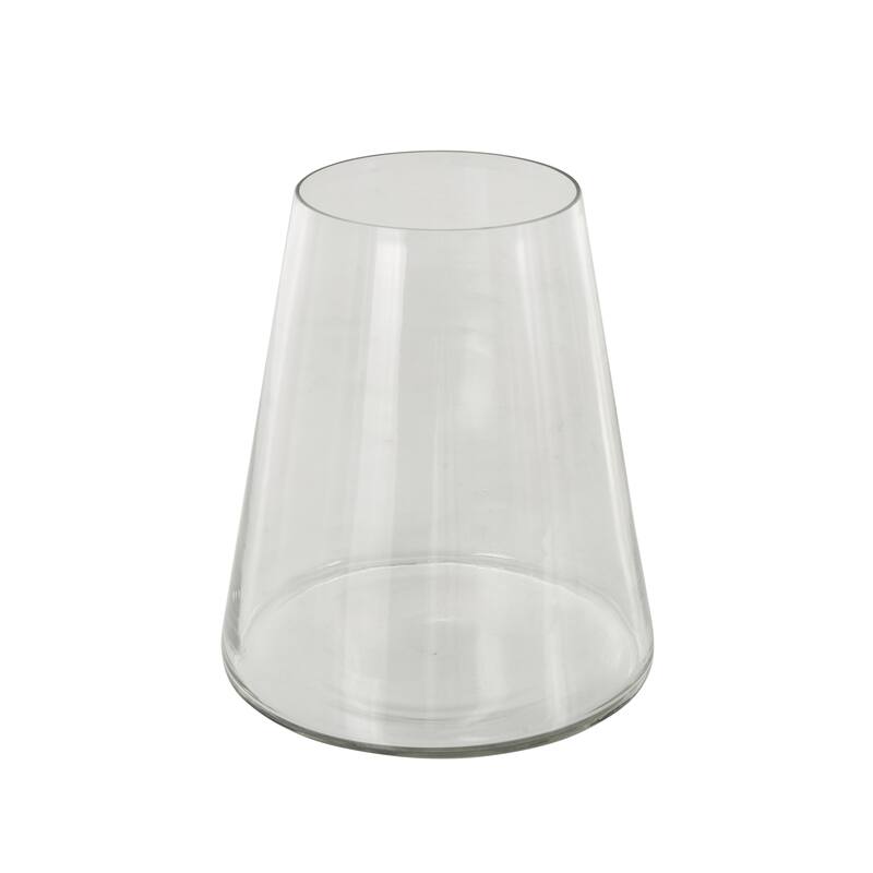 Glass Cone Shaped Vase - Clear - Roche River Decor