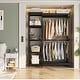 preview thumbnail 2 of 65, Bamboo Closet System Clothes Rack, Large Freestanding Garment Rack Clothing Rack for Hanging Clothes