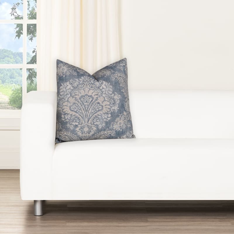 Magnolia Hamilton Denim Washed Cotton Accent Pillow - 16" x 16" - Feather - Denim