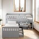 preview thumbnail 1 of 36, Twin Size Loft and Twin Platform Bed with Drawers and Full Guardrails