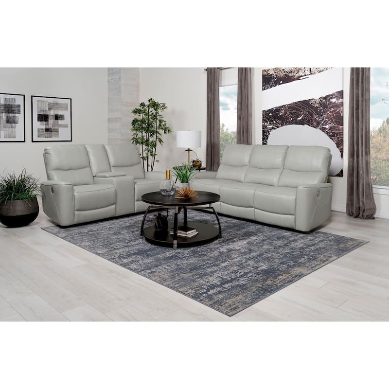 Denson 2-piece Upholstered Power Reclining Sofa Set - Ivory
Ivory