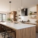 preview thumbnail 4 of 13, Modern 3-Light Black Gold Chandelier Pendant Light with Glass Shades Kitchen Island Light for Dining Room