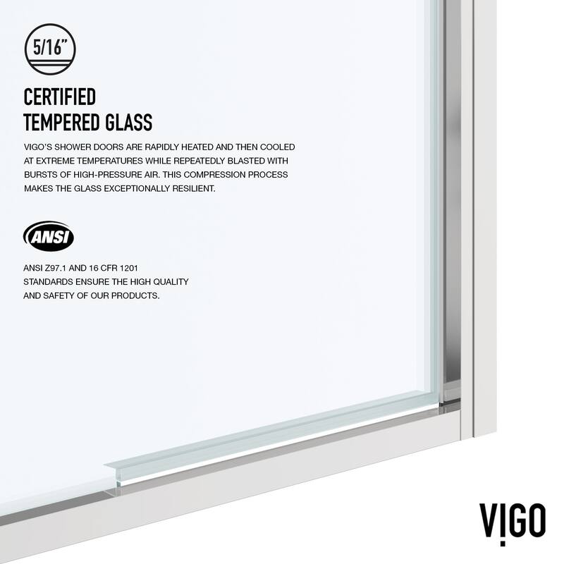 VIGO Astoria Framed Pivot Shower Door