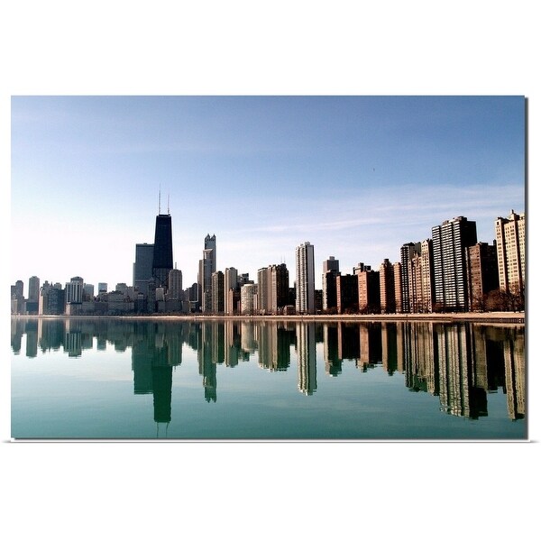 "Chicago Skyline with reflections" Poster Print