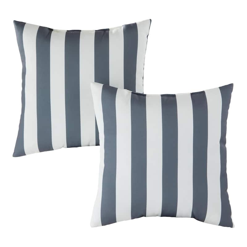 Outdoor 17-inch Square Polyester Accent Pillow (Set of 2)