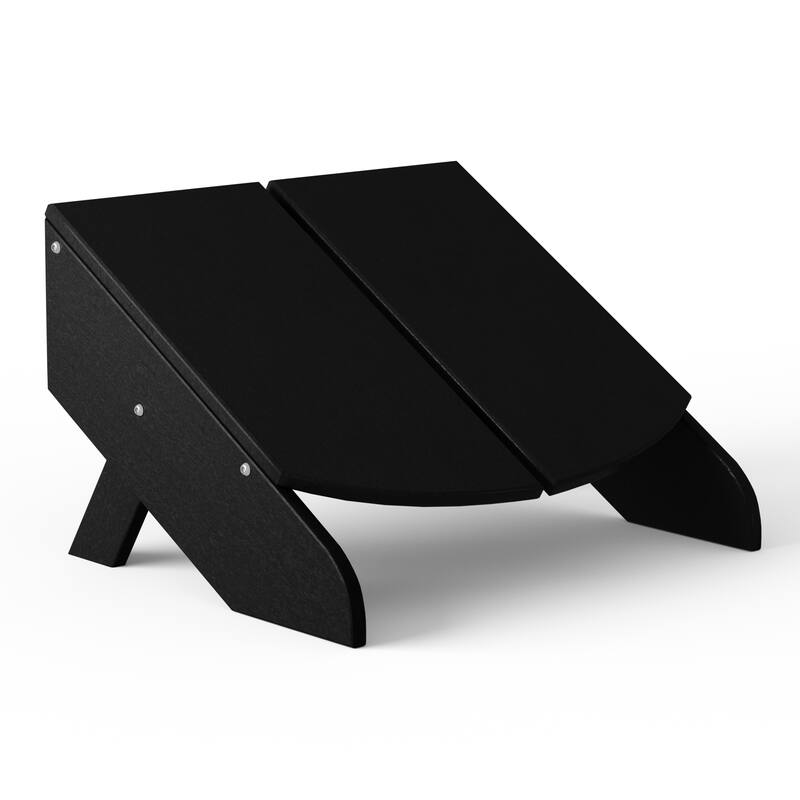 Coastin Modern Poly Adirondack Chair With Ottoman (Set of 2)