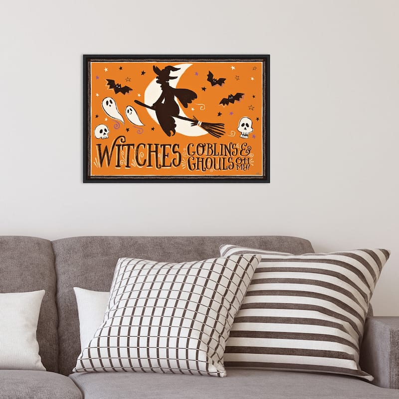 Amanti Art Spooktacular X Framed Canvas Wall Art