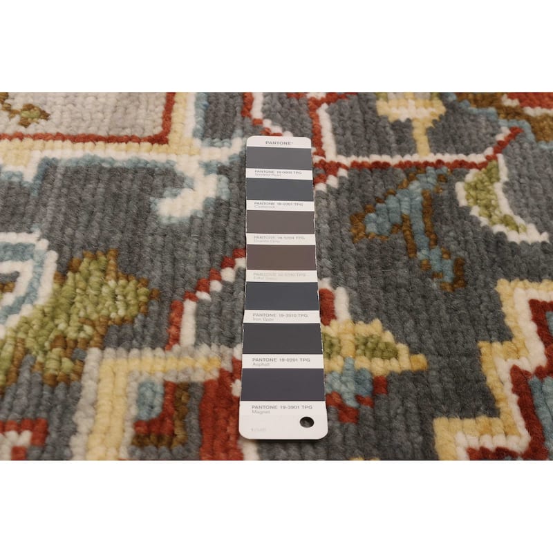 ECARPETGALLERY Hand-knotted Jules Serapi Dark Grey Wool Rug - 8'2 x 9'11