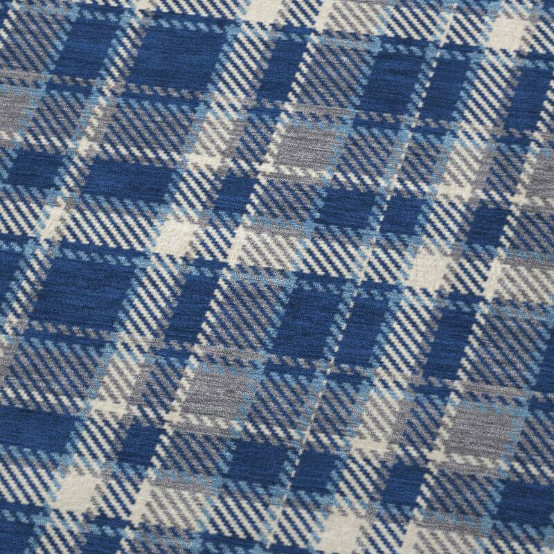 Premium Machine Washable Plaid Sherpa Throw Blanket