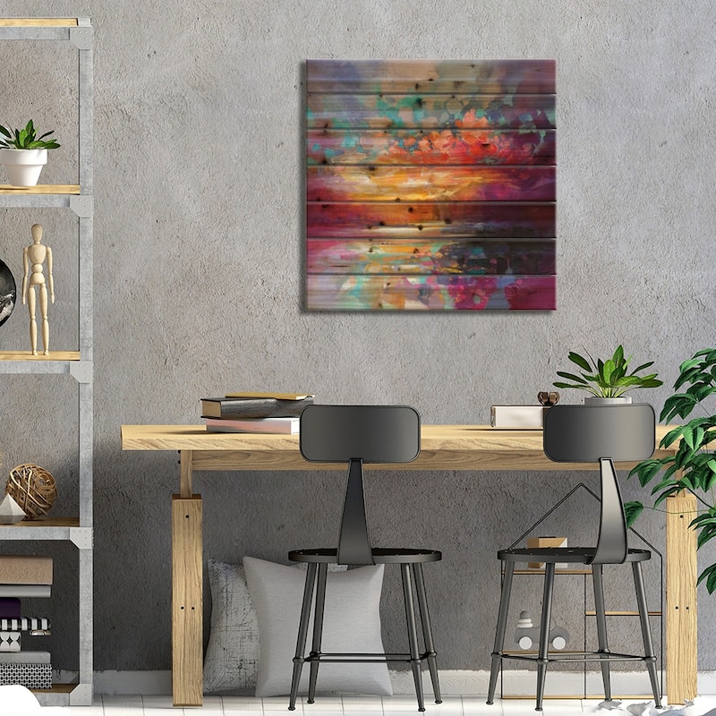 Skye Fragments Print On Wood by Scott Naismith - Multi-Color