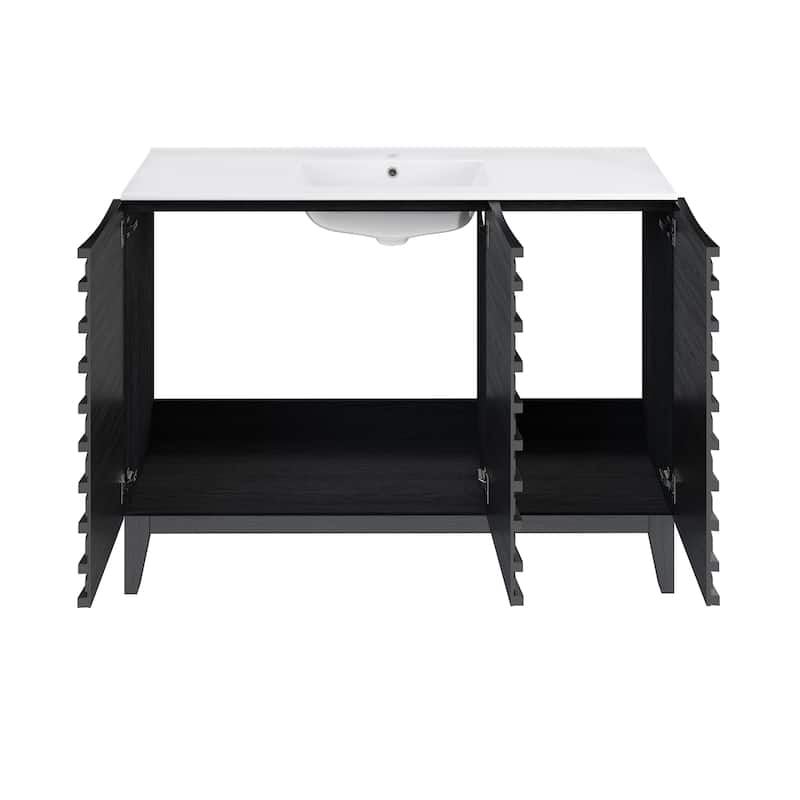 Cascade 48" Bathroom Vanity In Black