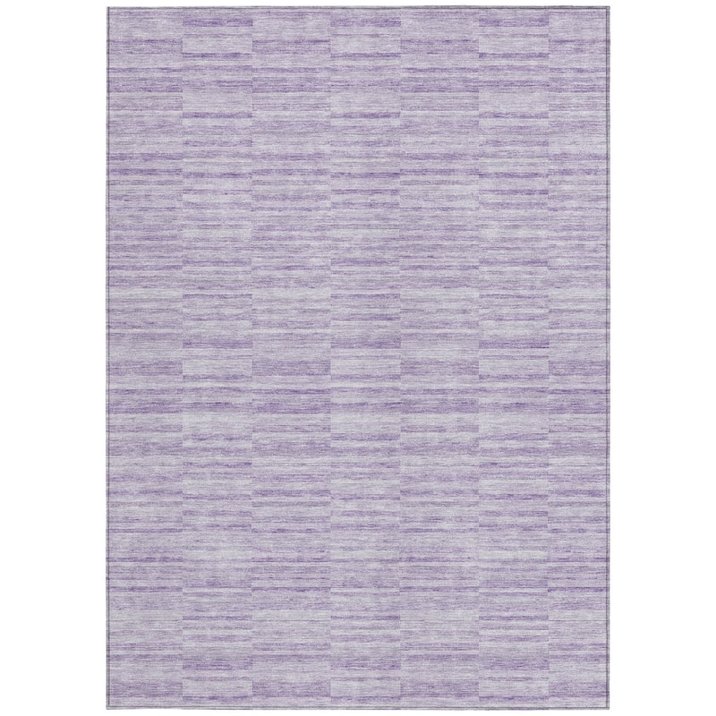 HomeRoots Striped Transitional Rectangle Outdoor Rug
