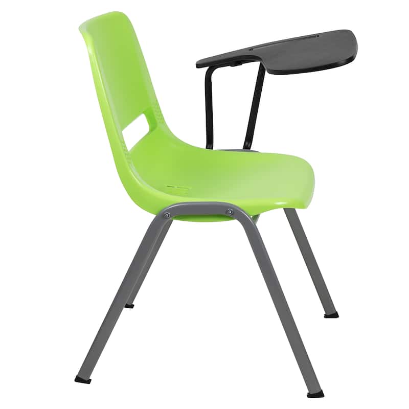 5 Pack Ergonomic Shell Chair with Left Handed Flip-Up Tablet Arm