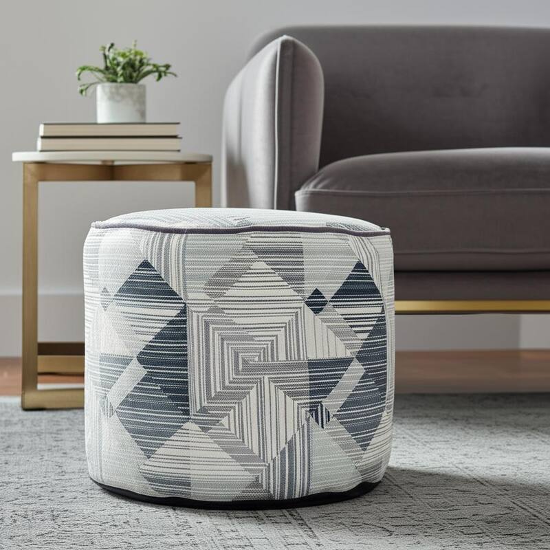 Prisma Navy Tall Pouf