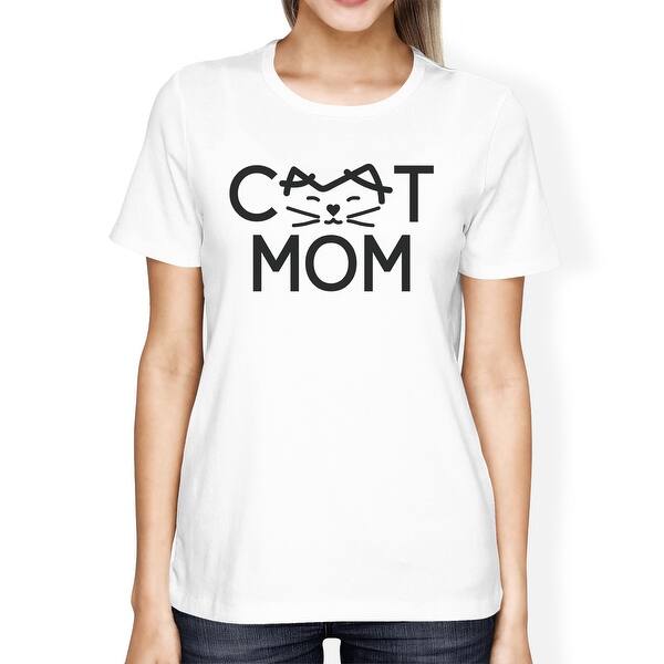 Shop Cat Mom Women S White Graphic T Shirt Cat Paw Design