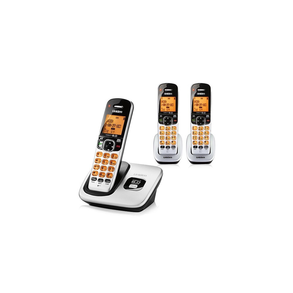 Uniden D1760 3 With Additional Battery DECT 6.0 Cordless Phone w