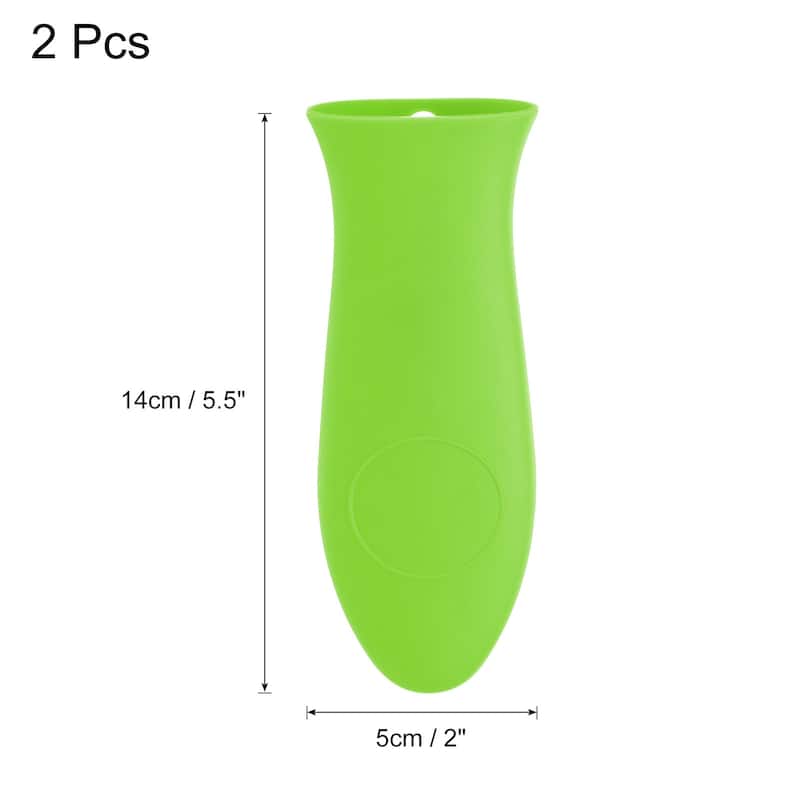 2pcs Silicone Hot Handle Holders, Cast Iron Skillet Handle Covers - Green