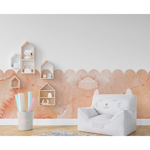 slide 2 of 4, Scalloped Wall Decal, Scallop Decals, Boho Wall Decor Decal, Boho Nursery 22x50