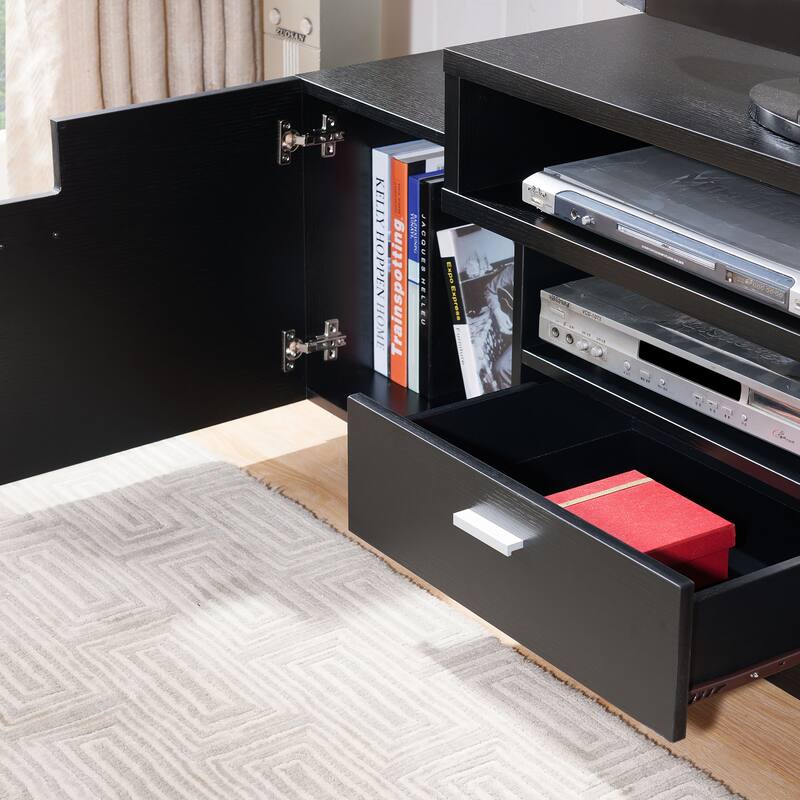 DH BASIC Modern 72" Wide Storage Entertainment Center by Denhour