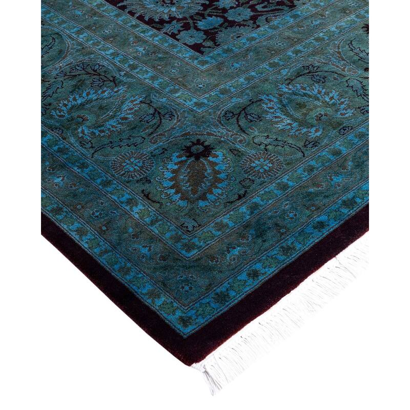 Overdyed, One-of-a-Kind Hand-Knotted Area Rug - Blue - 6' 2" x 8' 10"