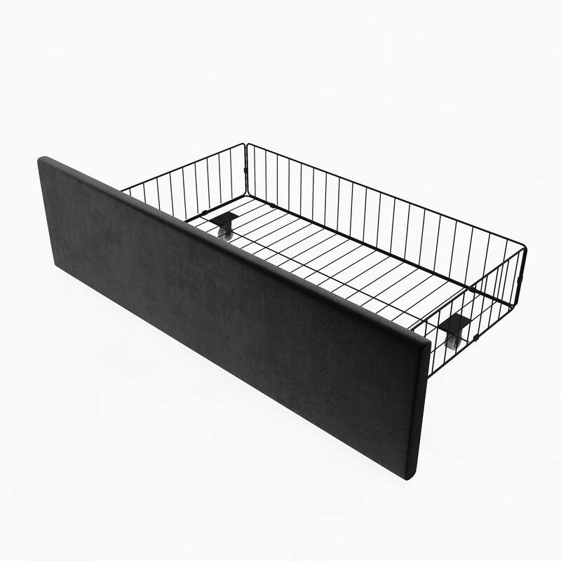 King Size Modern Upholstered LED Bed Frame