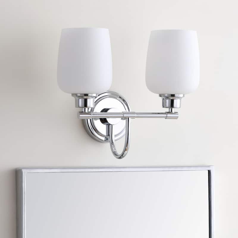 SAFAVIEH Lighting Rayden 2-light LED Bathroom Sconce - 13.3"x7.5"x12"