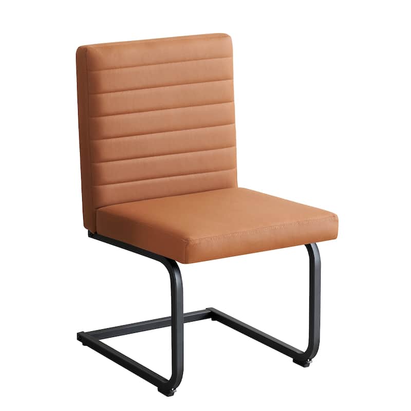 Dining Chairs Set of 2,Upholstered Kitchen Chairs with Metal Legs,Armless Chair with Comfortable Seat
