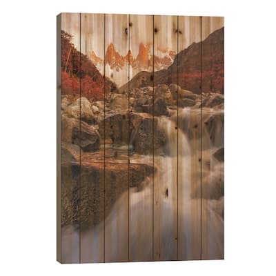 Autumn Impression Print On Wood by Yan Zhang - Multi-Color