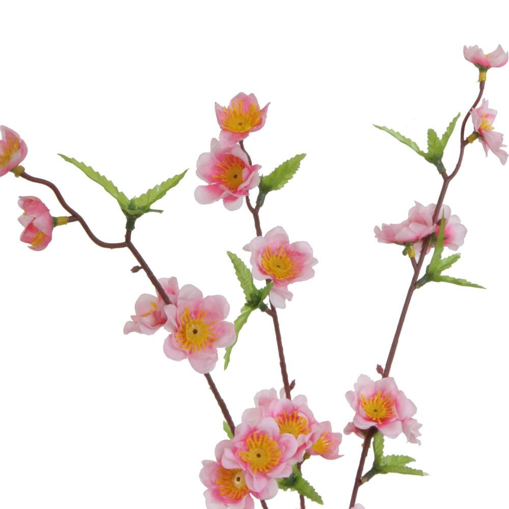 Vickerman 4' Artificial Hot Pink Blossom Tree in Black Planters Pot