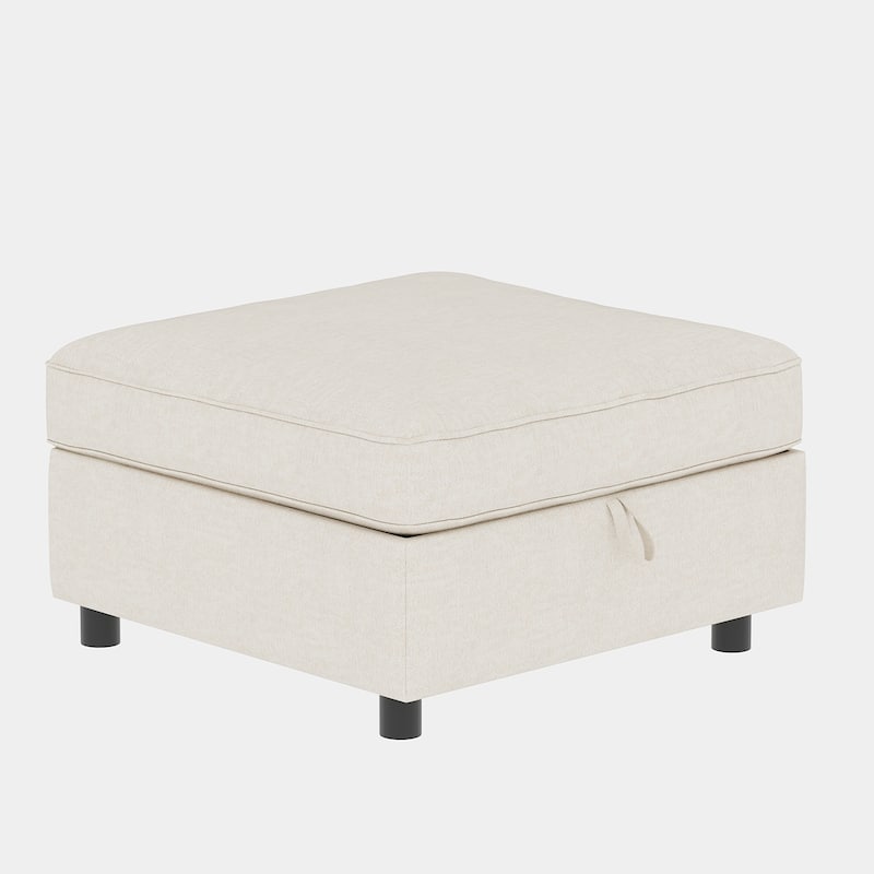 Christopher Knight Home - Tobias Space-Saving Mid-Century Modern Sofa with Chaise and Hidden Storage