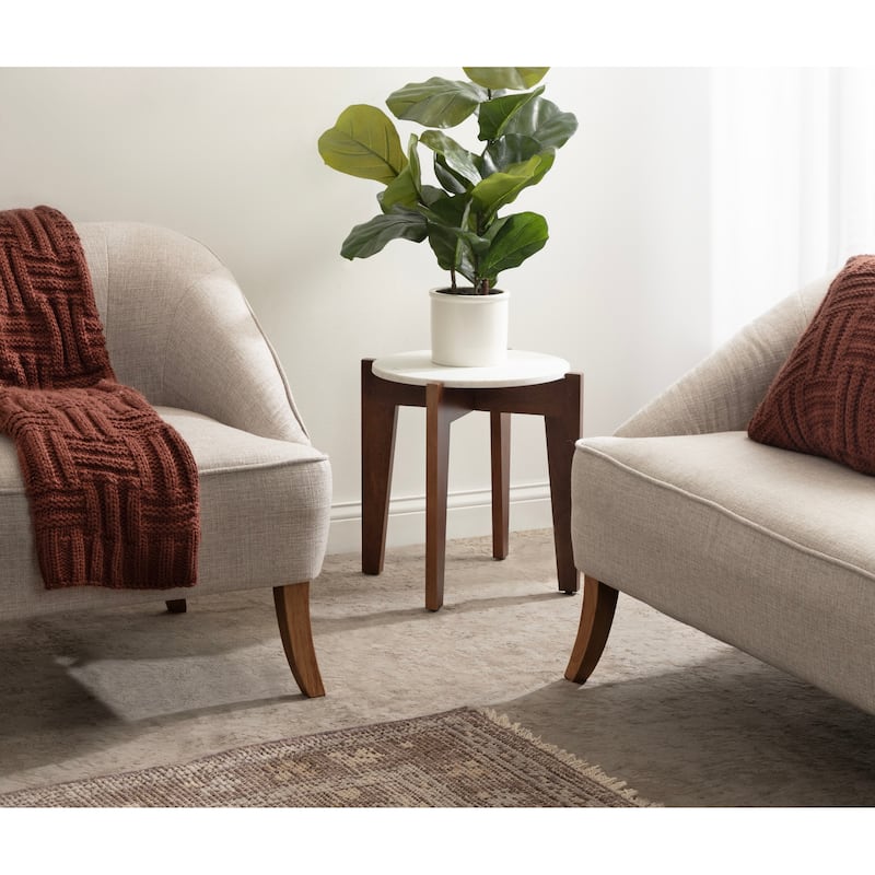 Kate and Laurel Icelyn Marble Side Table