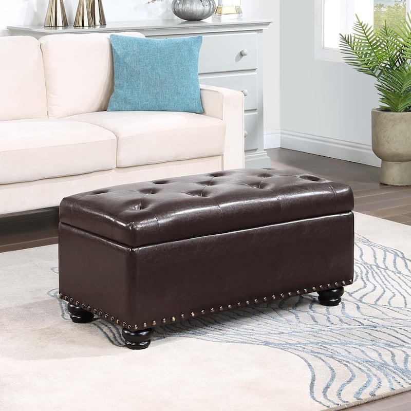 Storage Ottoman - Upholstered Accent Bench with Lift-Top Storage, Comfortable Seating, and Versatile Modern Design