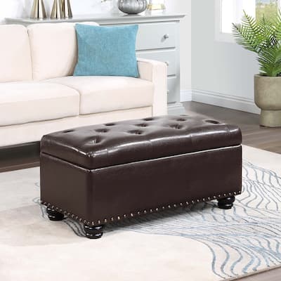 Storage Ottoman - Upholstered Accent Bench with Lift-Top Storage, Comfortable Seating, and Versatile Modern Design