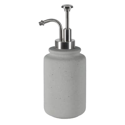 Countertop Soap And Lotion Dispenser Spirella Cement Concrete Look Porcelain - Grey