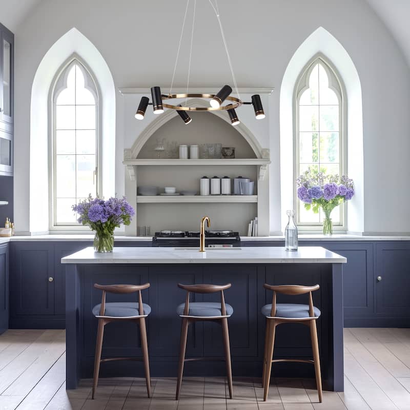 Modern 6-Light Black LED Chandelier Wagon Wheel Pendant Lights for Dining Room - 31.5 "