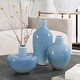 preview thumbnail 2 of 2, Uttermost Celestial Frost Blue Vases Set of 3