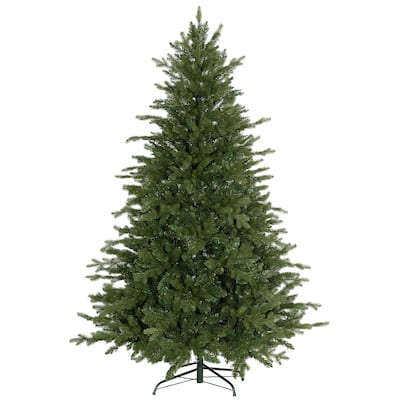 Realistic 6ft Artificial Christmas Tree with Hinged Branches and Stable Base