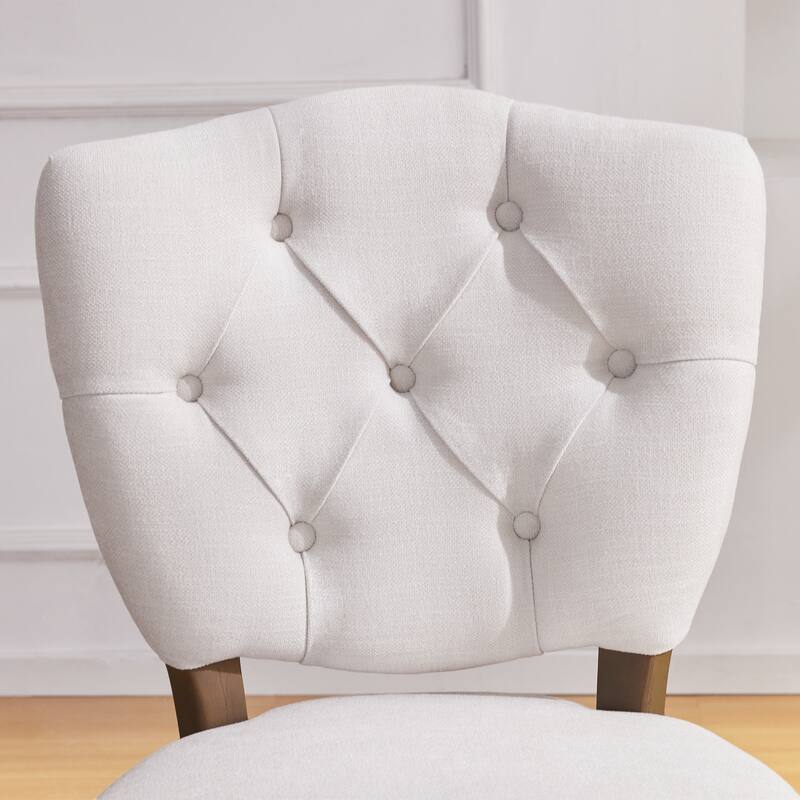 Home Computer Office Chair with Wheels Beige/ Cream/ Grey Adjustable Height, Linen Fabric Upholstered Chair Swivel