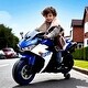 preview thumbnail 17 of 17, 12V Electric Kids Ride On Motorcycle with Lights, Bluetooth Music, Training Wheels, Manual Throttle, Gift for Boys Girls Age 3-6
