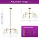 preview thumbnail 7 of 29, 5-Light Modern Linear Sputnik Branch Kitchen Island Light Clear Glass Globe Bubble Chandelier for Dining Room