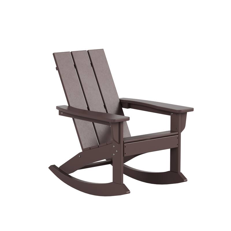 Shoreside 5-Piece Poly All Weather Rocking Chair Conversation Set