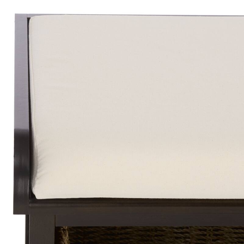 SAFAVIEH Eola Grey/ White Storage Bench - 47" x 16.1" x 19.9" - 47"W x 16"D x 20"H