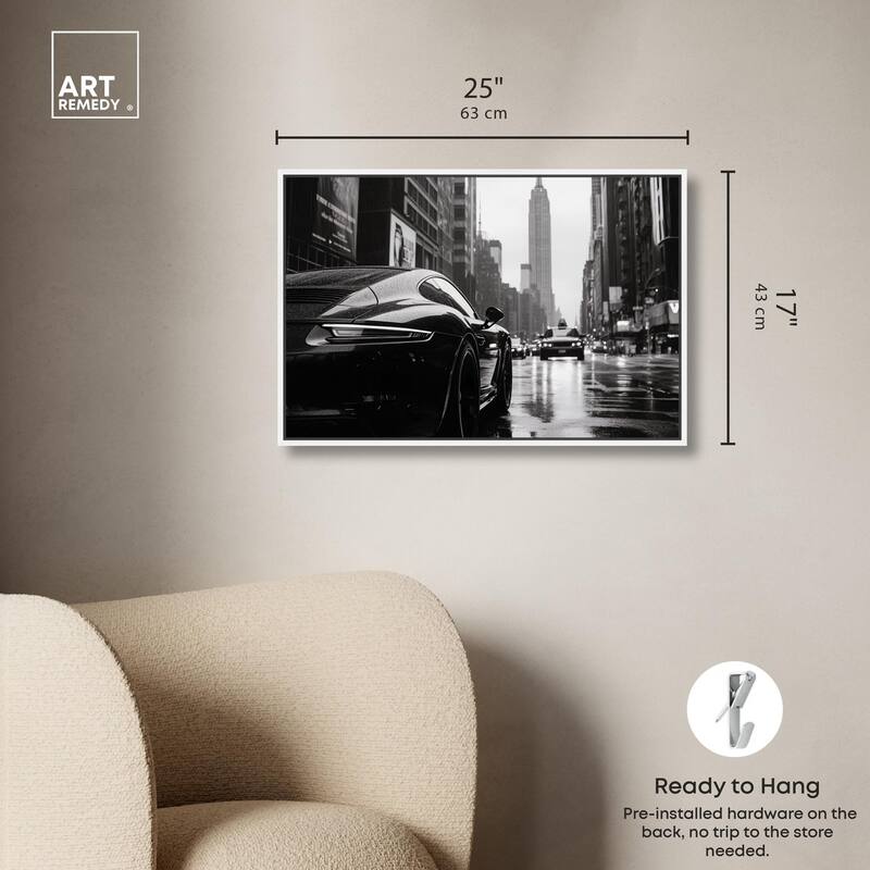Rainy Day New York Canvas by Art Remedy
