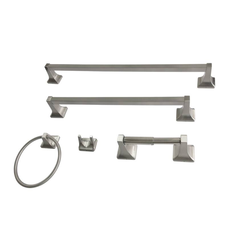 Kingston Brass Milton 5-Piece Bathroom Hardware Set - Brushed Nickel