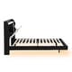 preview thumbnail 11 of 55, Upholstered Platform Bed Frame with LED Light Bar and USB