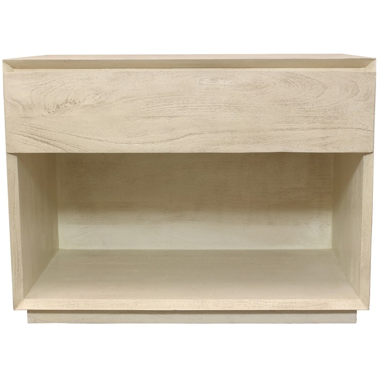 24" Natural One Drawer Solid Wood Nightstand