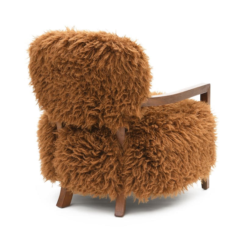 Furniture of America Lumir Modern 28-inch Faux Fur Accent Arm Chair