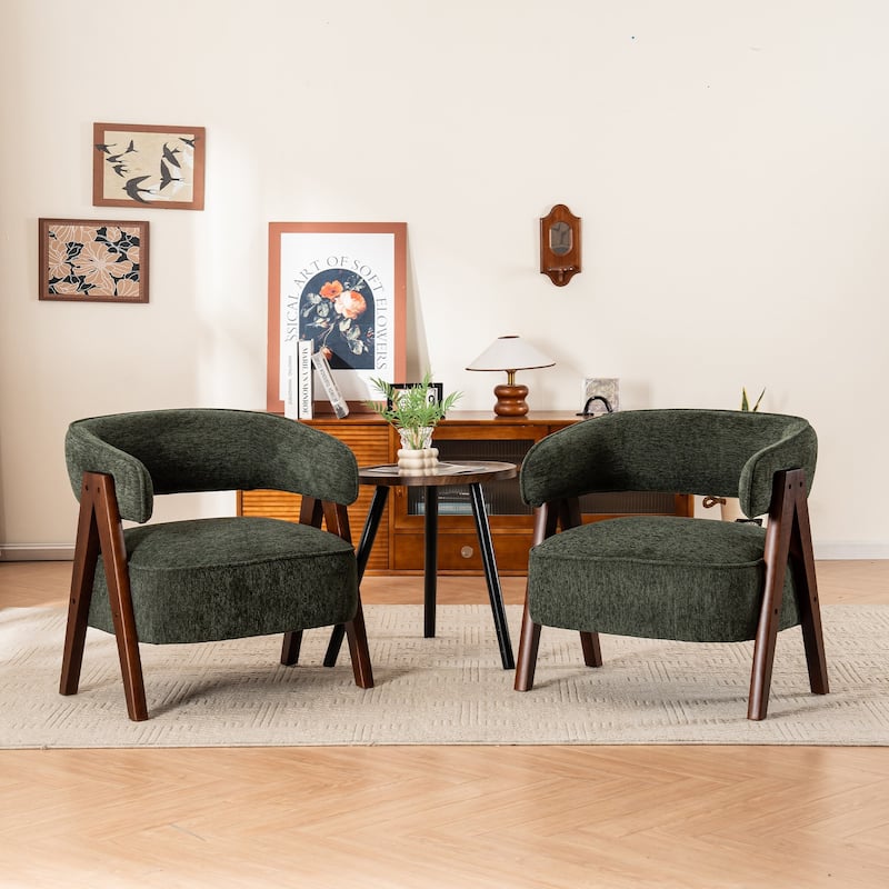 Accent Arm Chair Single Fabric Living Room Chair 27.56" W x 23.62" D x 27.95" H