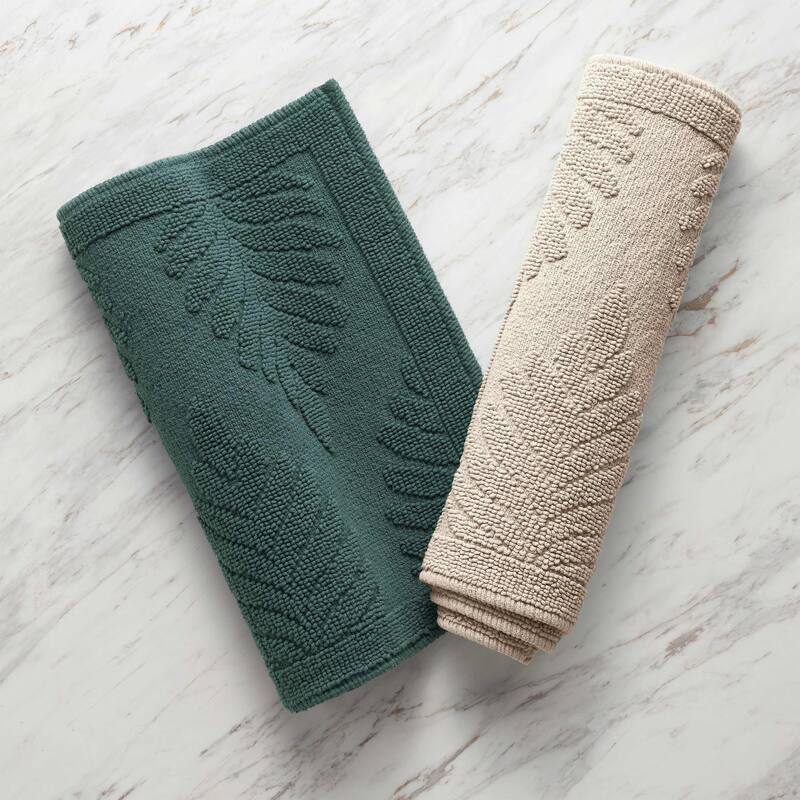 Martex Restore Fern Ogee 100% Reversible Bath Rug