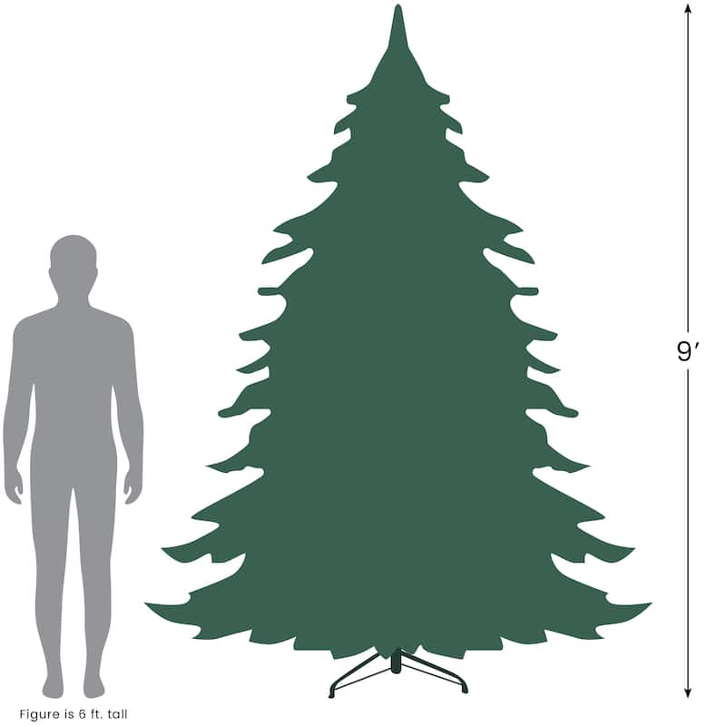 9' Pre-Lit Medium Blue Spruce Artificial Christmas Tree Clear Lights